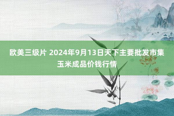 欧美三级片 2024年9月13日天下主要批发市集玉米成品价钱行情