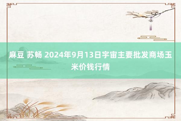 麻豆 苏畅 2024年9月13日宇宙主要批发商场玉米价钱行情