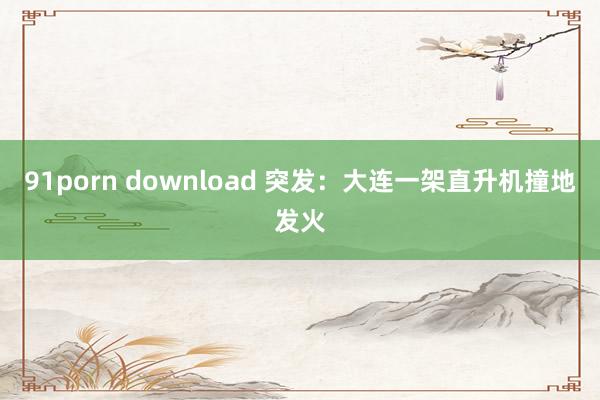 91porn download 突发：大连一架直升机撞地发火