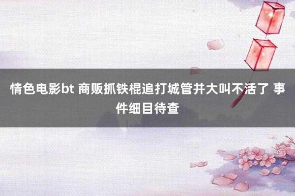 情色电影bt 商贩抓铁棍追打城管并大叫不活了 事件细目待查