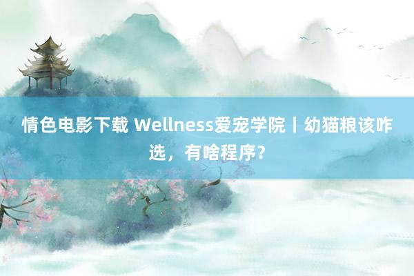 情色电影下载 Wellness爱宠学院丨幼猫粮该咋选，有啥程序？