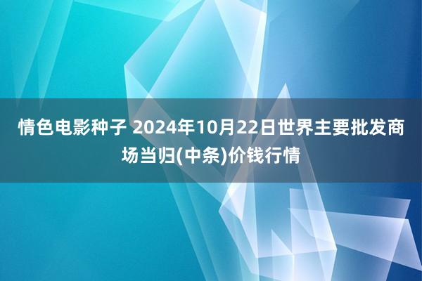 情色电影种子 2024年10月22日世界主要批发商场当归(中条)价钱行情