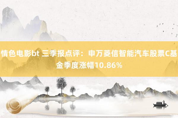 情色电影bt 三季报点评：申万菱信智能汽车股票C基金季度涨幅10.86%