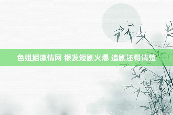 色姐姐激情网 银发短剧火爆 追剧还得清楚