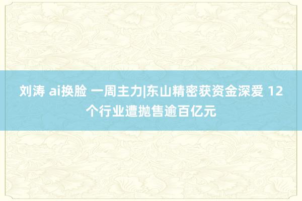 刘涛 ai换脸 一周主力|东山精密获资金深爱 12个行业遭抛售逾百亿元