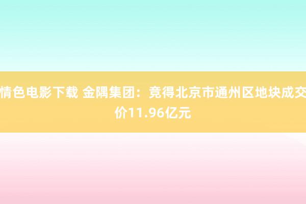 情色电影下载 金隅集团：竞得北京市通州区地块成交价11.96亿元