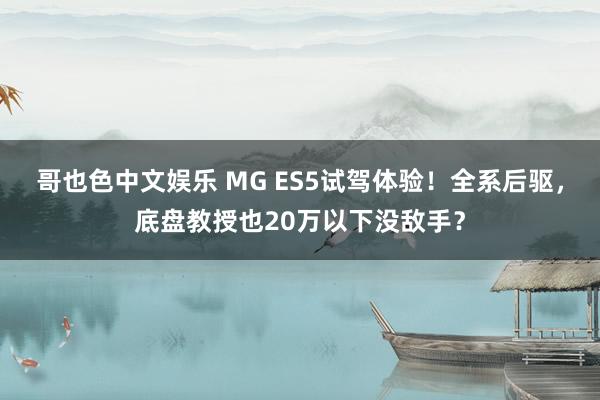 哥也色中文娱乐 MG ES5试驾体验！全系后驱，底盘教授也20万以下没敌手？