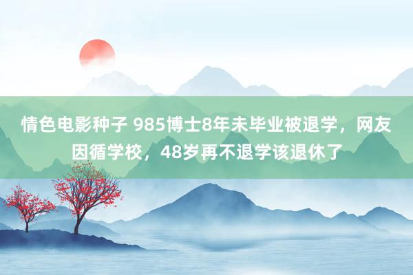 情色电影种子 985博士8年未毕业被退学，网友因循学校，48岁再不退学该退休了