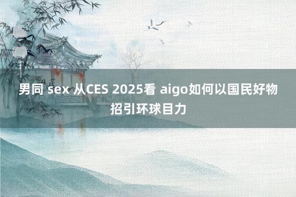 男同 sex 从CES 2025看 aigo如何以国民好物招引环球目力